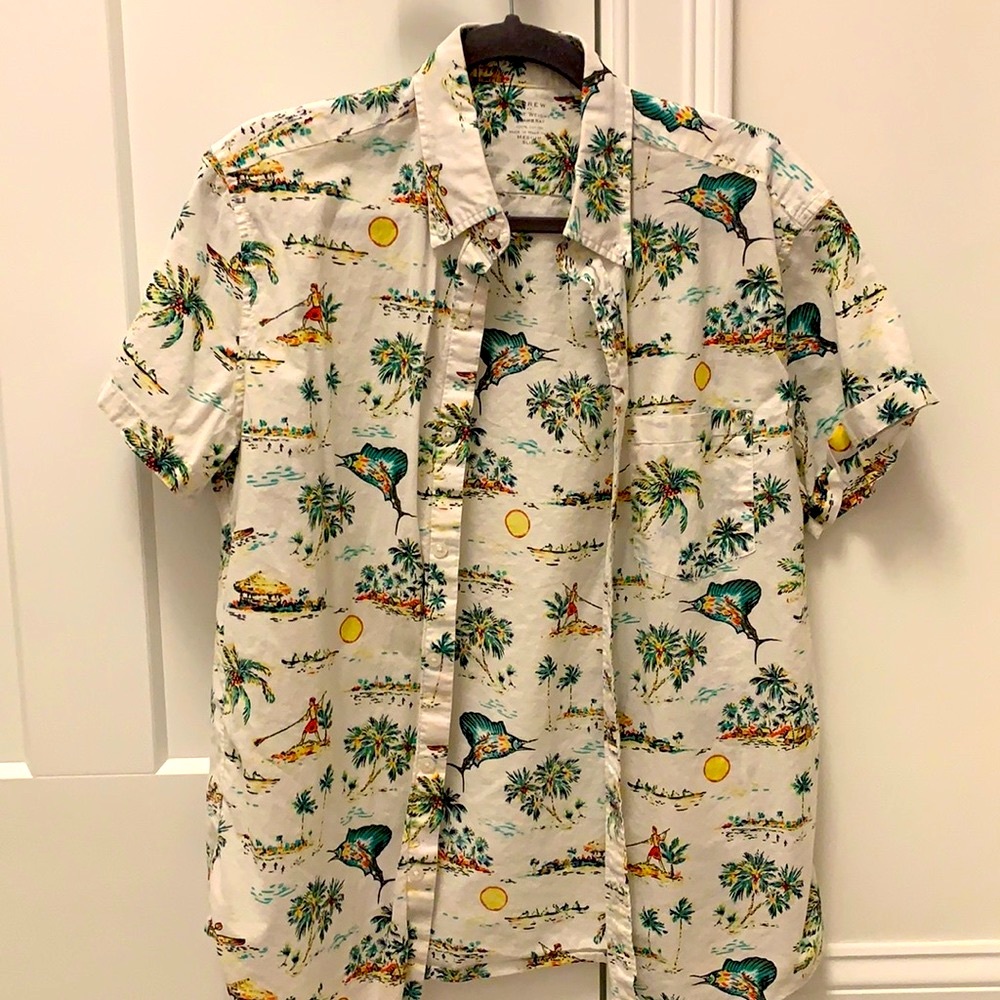 J Crew men’s Short sleeve button down shirt
